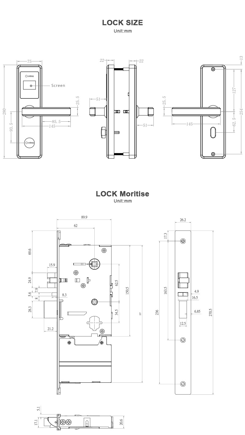 E4131 ORBITA LCD hotel lock