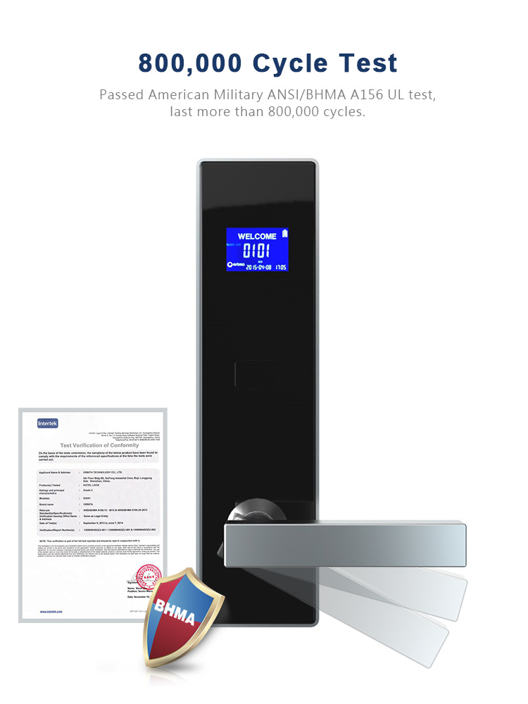 E4041 LCD smart electronic hotel lock